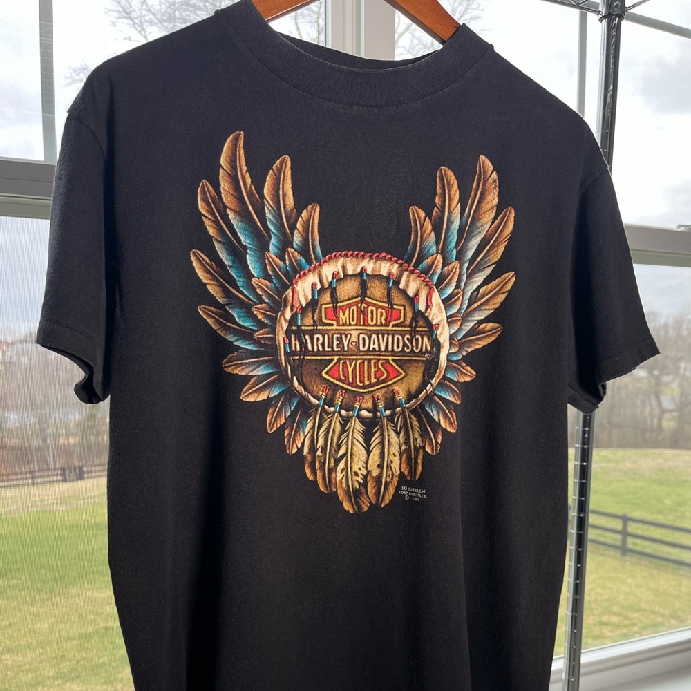 Men’s Size Large - 1991 3D Emblem Harley Davidson Shirt